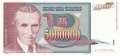 Yugoslavia From 1971 5,000,000 Dinara, 1993
